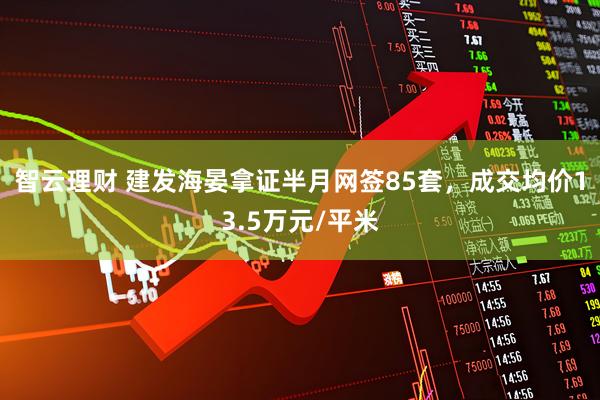 智云理财 建发海晏拿证半月网签85套，成交均价13.5万元/平米