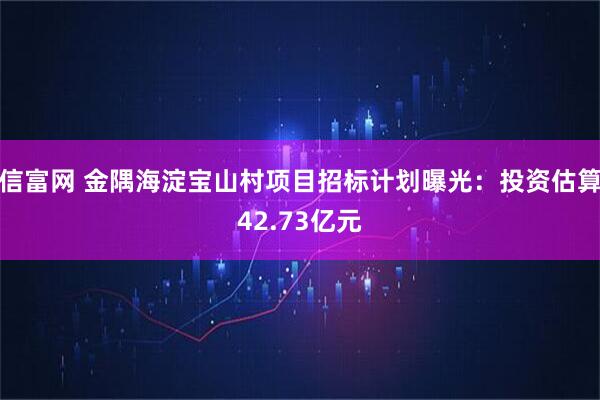 信富网 金隅海淀宝山村项目招标计划曝光：投资估算42.73亿元